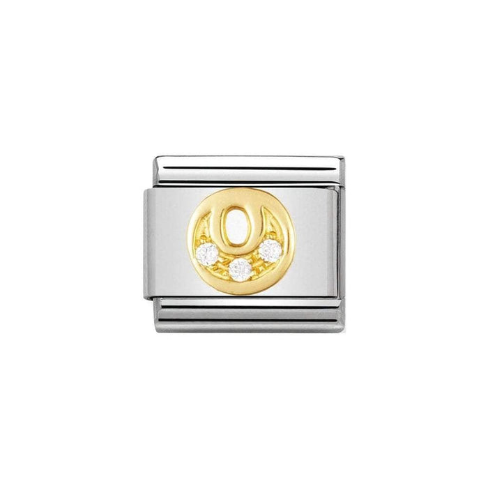 NOMINATION Classic Gold & CZ Letter O Charm - Bumbletree Ltd