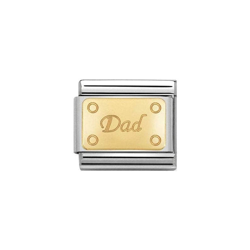 NOMINATION Classic Gold Dad Plate Charm - Bumbletree Ltd