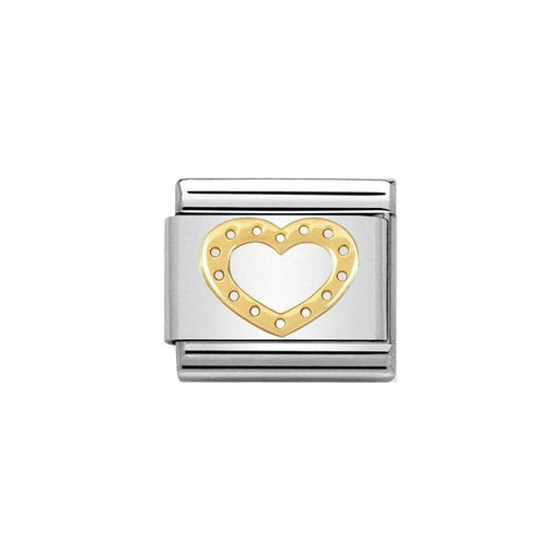 NOMINATION Classic Gold Dots Heart Charm - Bumbletree Ltd