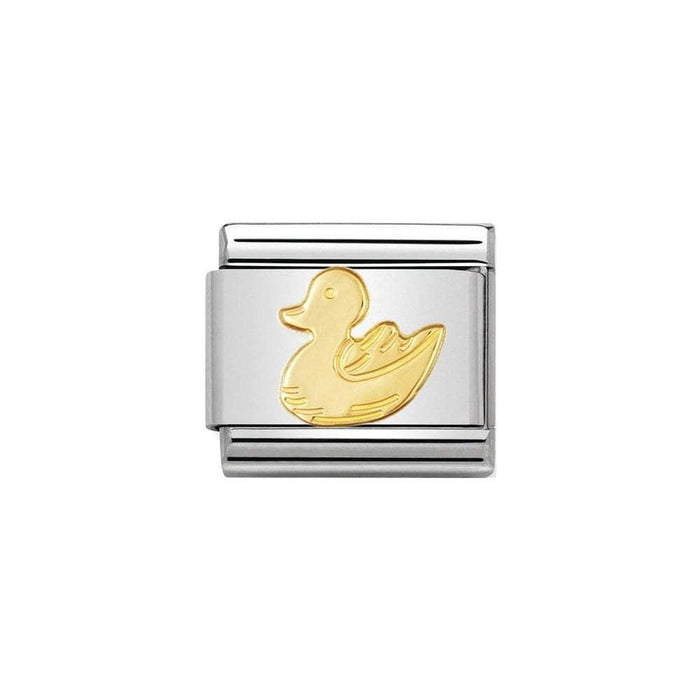 Stainless Steel and 18ct Gold Duck Classic Charm - Bumbletree Ltd