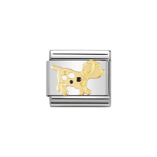 NOMINATION Classic Gold & Enamel Dog Charm - Bumbletree Ltd