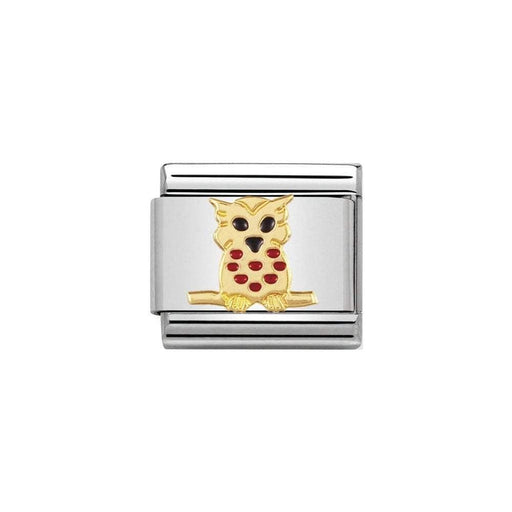 NOMINATION Classic Gold & Enamel Owl Charm - Bumbletree Ltd