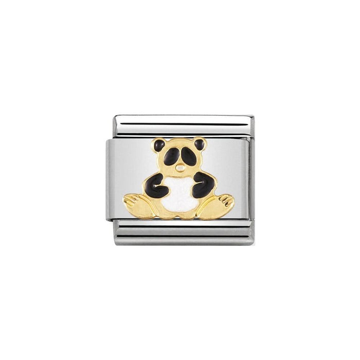 NOMINATION Classic Gold & Enamel Panda Charm - Bumbletree Ltd
