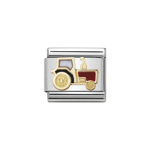 NOMINATION Classic Gold & Enamel Tractor Charm - Bumbletree Ltd