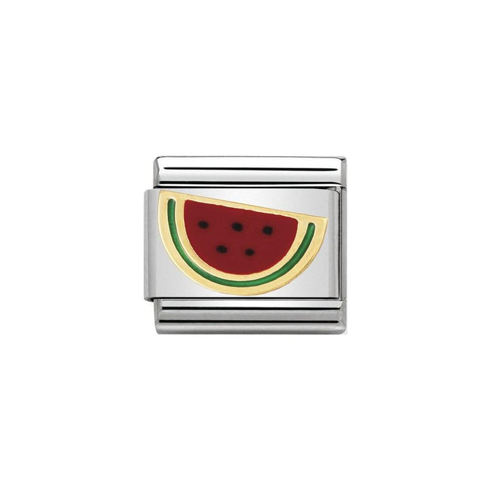 NOMINATION Classic Gold & Enamel Watermelon Charm - Bumbletree Ltd