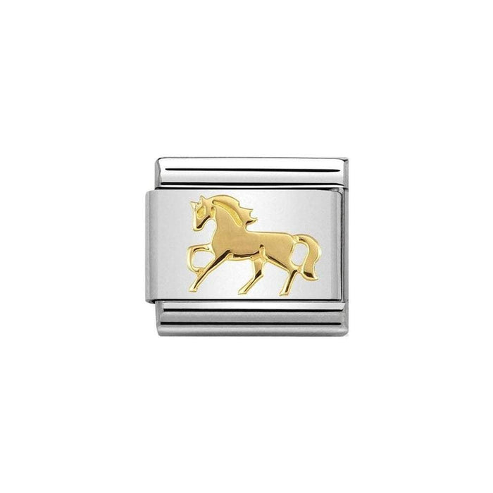 NOMINATION Classic Gold Galloping Horse Charm - Bumbletree Ltd