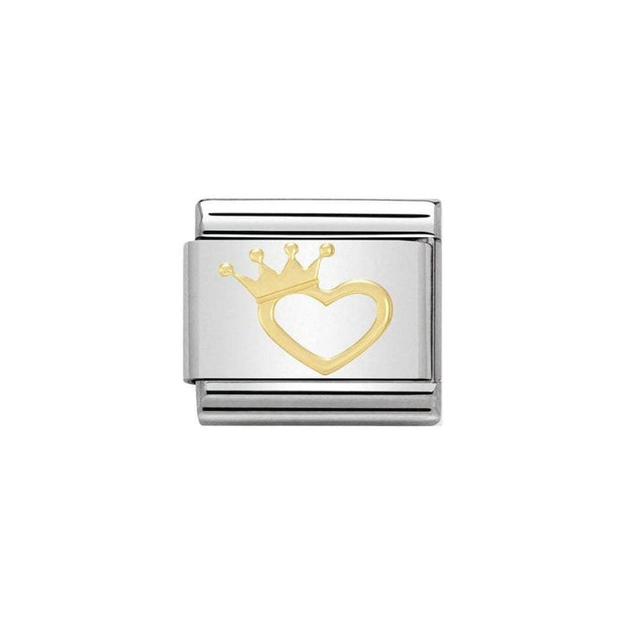 NOMINATION Classic Gold Heart With Crown Charm - Bumbletree Ltd