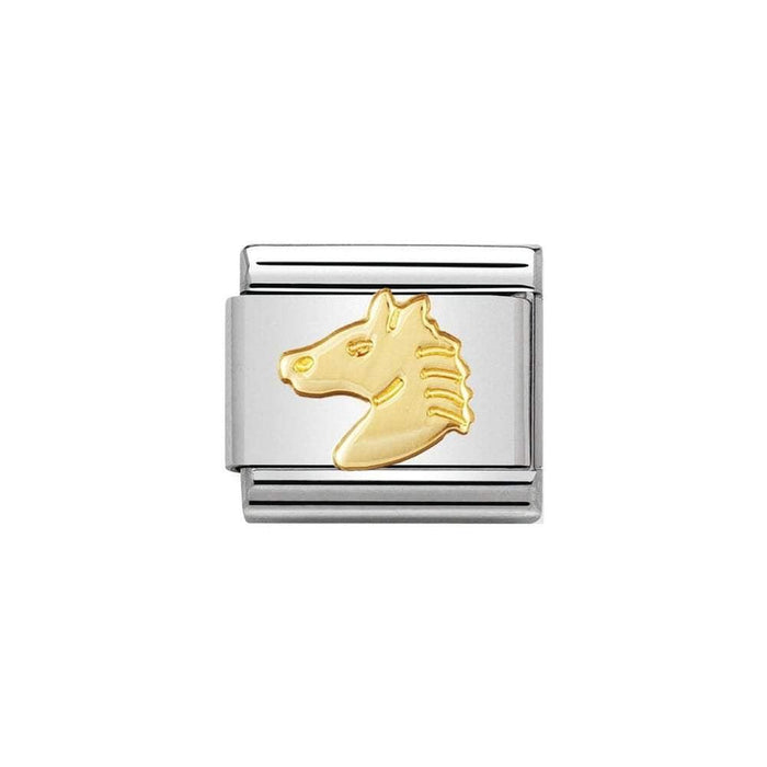 NOMINATION Classic Gold Horse Head Charm - Bumbletree Ltd