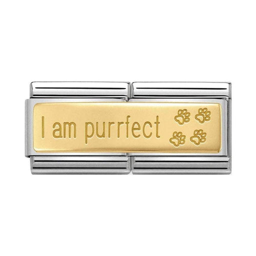 NOMINATION Classic Gold I Am Purrfect Double Charm - Bumbletree Ltd