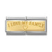 NOMINATION Classic Gold I Love Family Double Charm - Bumbletree Ltd