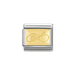 NOMINATION Classic Gold Infinite Love Plate Charm - Bumbletree Ltd