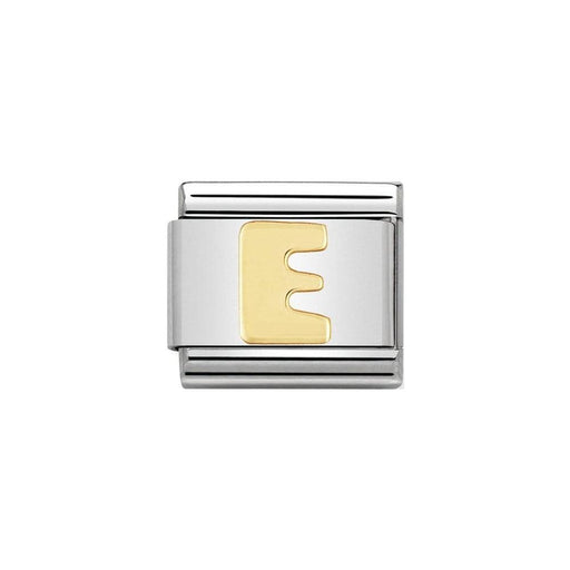 NOMINATION Classic Gold Letter E Charm - Bumbletree Ltd