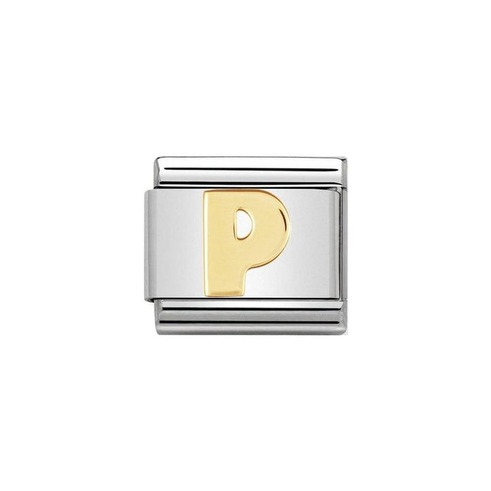 NOMINATION Classic Gold Letter P Charm - Bumbletree Ltd