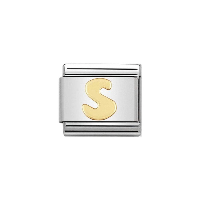 NOMINATION Classic Gold Letter S Charm - Bumbletree Ltd