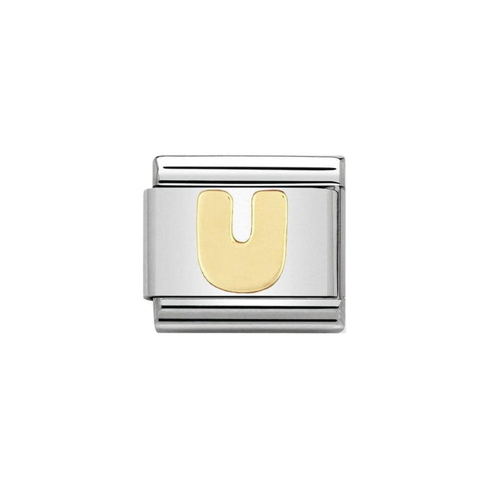 NOMINATION Classic Gold Letter U Charm - Bumbletree Ltd