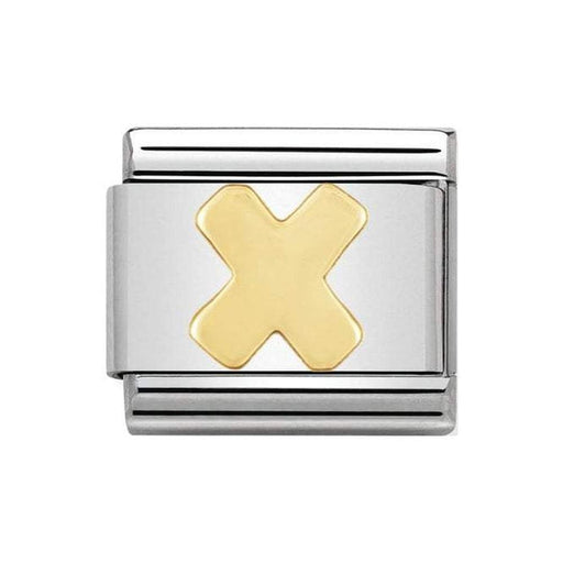 NOMINATION Classic Gold Letter X Charm - Bumbletree Ltd