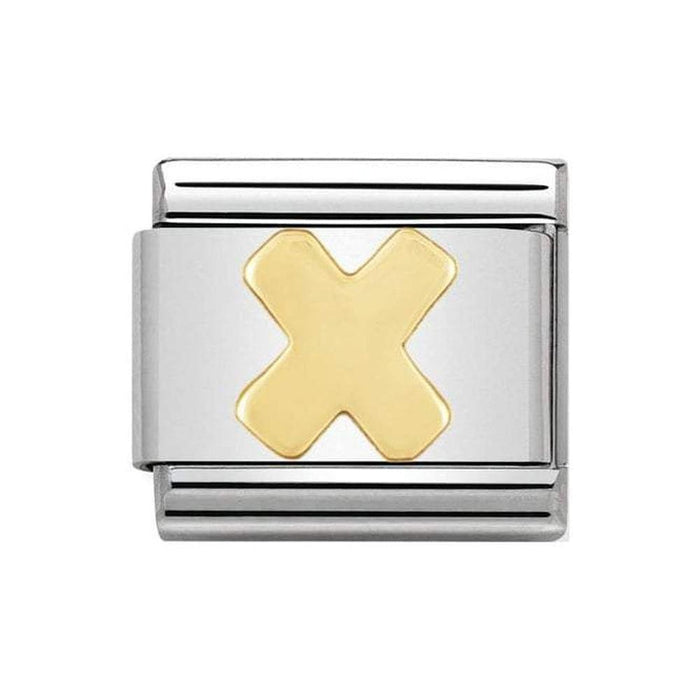 NOMINATION Classic Gold Letter X Charm - Bumbletree Ltd