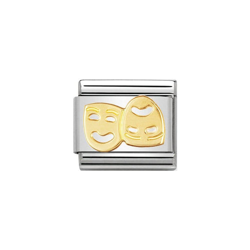 NOMINATION Classic Gold Masks Charm - Bumbletree Ltd