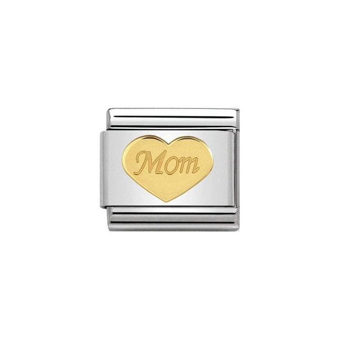 NOMINATION Classic Gold Mom Heart Charm - Bumbletree Ltd