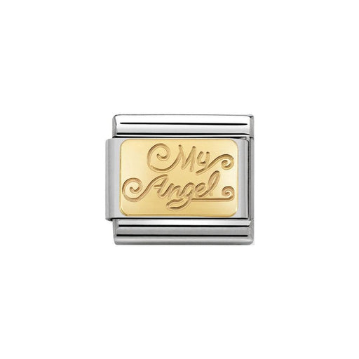 NOMINATION Classic Gold My Angel Plate Charm - Bumbletree Ltd