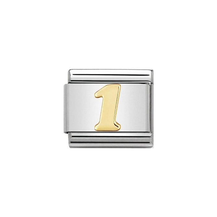 NOMINATION Classic Gold Number 1 Charm - Bumbletree Ltd
