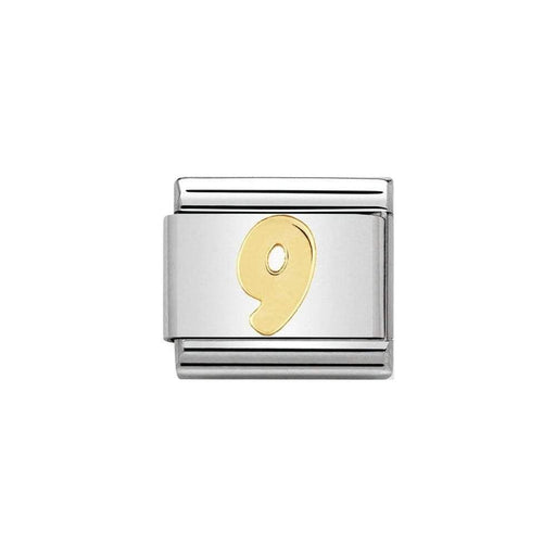 NOMINATION Classic Gold Number 9 Charm - Bumbletree Ltd