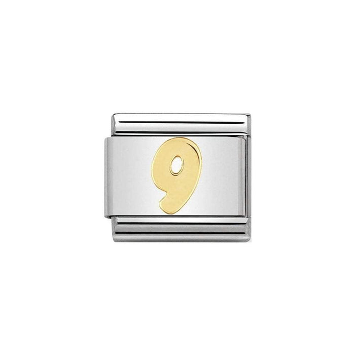 NOMINATION Classic Gold Number 9 Charm - Bumbletree Ltd