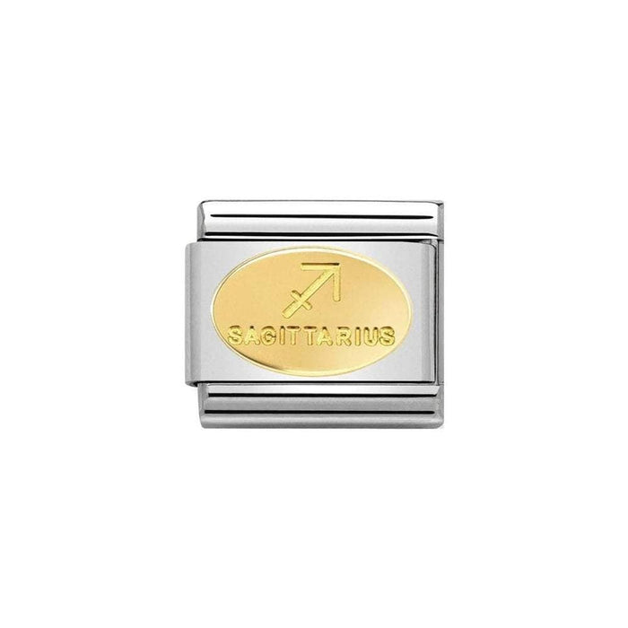 NOMINATION Classic Gold Oval Sagittarius Charm - Bumbletree Ltd