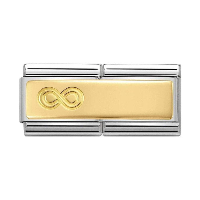 NOMINATION Classic Gold Infinity Double Charm - Bumbletree Ltd