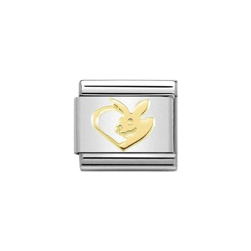 NOMINATION Classic Gold Rabbit In Heart Charm - Bumbletree Ltd
