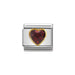 NOMINATION Classic Gold & Red Heart Faceted CZ Charm - Bumbletree Ltd