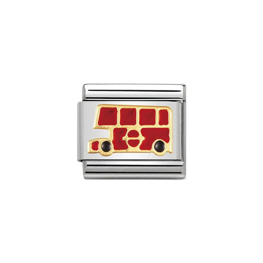 NOMINATION Classic Gold & Red London Bus Charm - Bumbletree Ltd