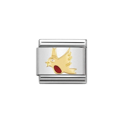 NOMINATION Classic Gold & Red Robin Charm - Bumbletree Ltd