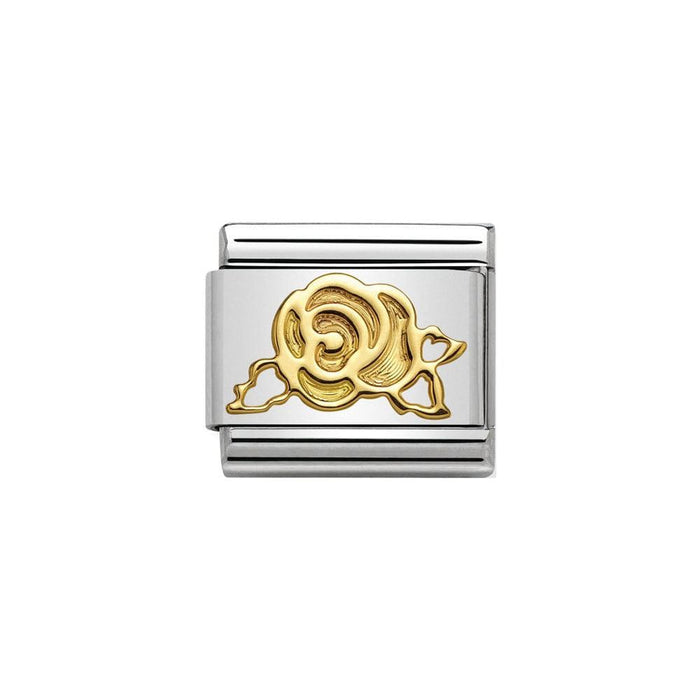 NOMINATION Classic Gold Rose Versailles Charm - Bumbletree Ltd