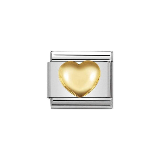 NOMINATION Classic Gold Rounded Heart Charm - Bumbletree Ltd
