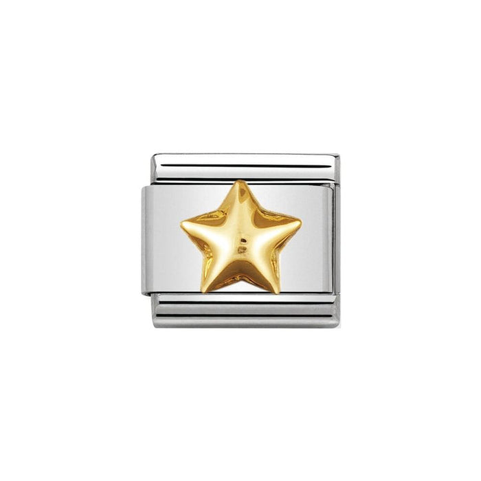 NOMINATION Classic Gold Rounded Star Charm - Bumbletree Ltd