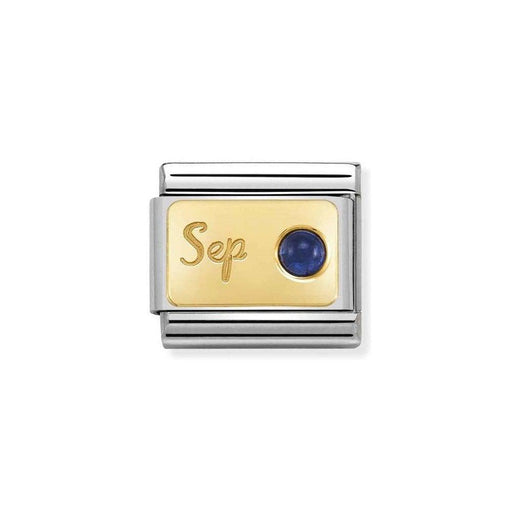 NOMINATION Classic Gold September Sapphire Charm - Bumbletree Ltd