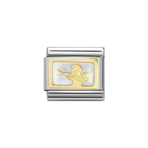 NOMINATION Classic Gold & Silver Good News Messenger Angel Charm - Bumbletree Ltd