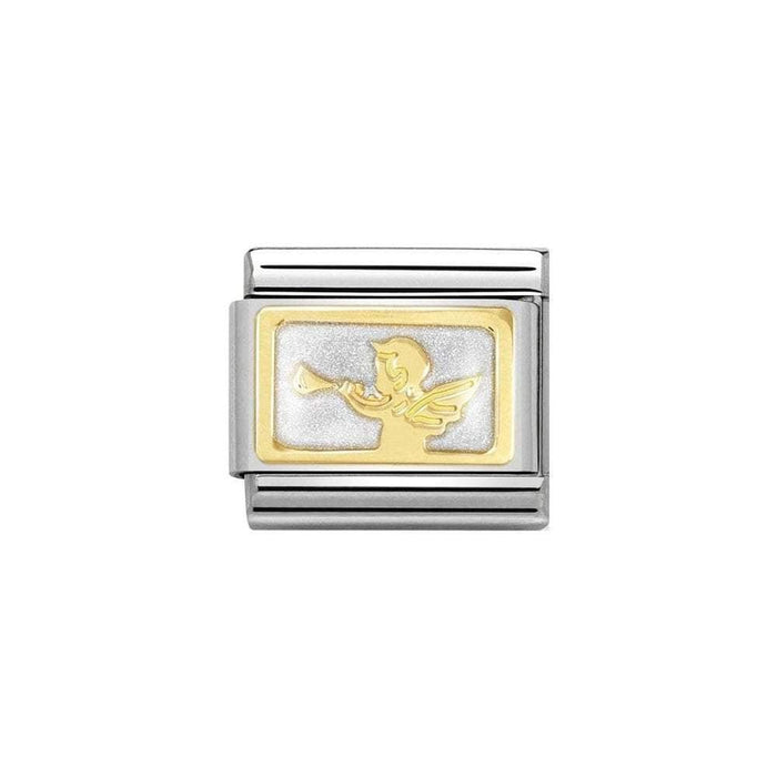 NOMINATION Classic Gold & Silver Good News Messenger Angel Charm - Bumbletree Ltd