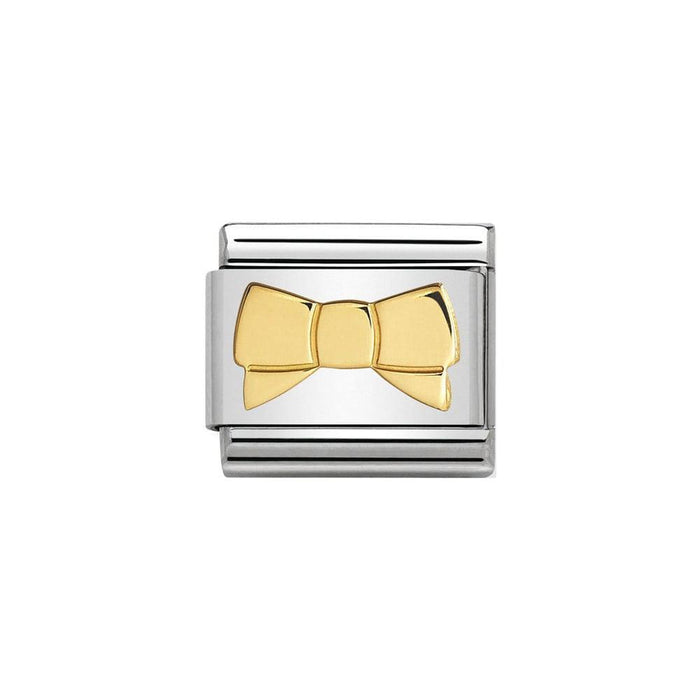 NOMINATION Classic Gold Sophisticated Bow Charm - Bumbletree Ltd