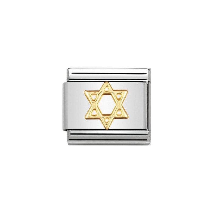 NOMINATION Classic Gold Star of David Charm - Bumbletree Ltd