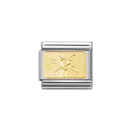 NOMINATION Classic Gold Sun Plate Charm - Bumbletree Ltd