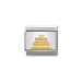 NOMINATION Classic Gold Tiered Cake Charm - Bumbletree Ltd