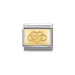 NOMINATION Classic Gold Us Heart Plate Charm - Bumbletree Ltd