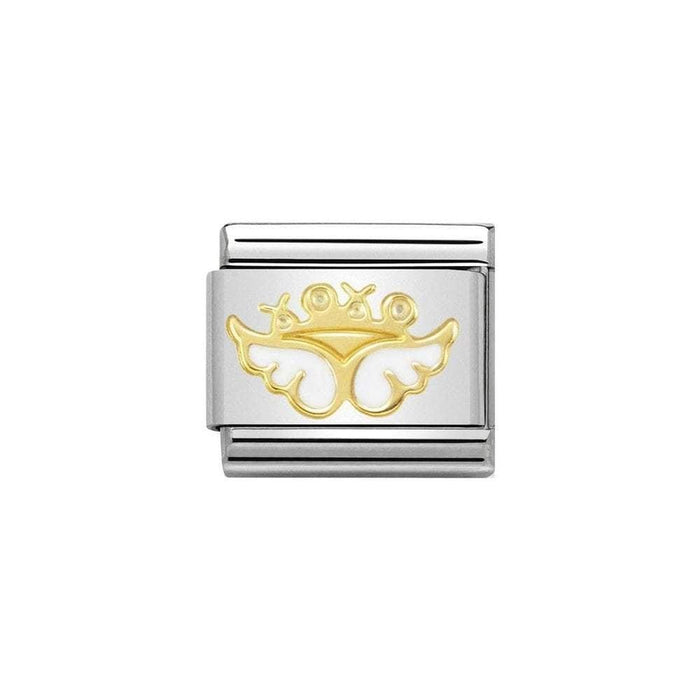 NOMINATION Classic Gold & White Angel of Affection Charm - Bumbletree Ltd