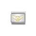 NOMINATION Classic Gold & White Angel of Inner Peace Charm - Bumbletree Ltd