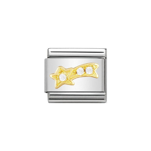 NOMINATION Classic Gold & White CZ Shooting Star Charm - Bumbletree Ltd
