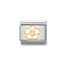NOMINATION Classic Gold & White Flower with Smile Charm - Bumbletree Ltd