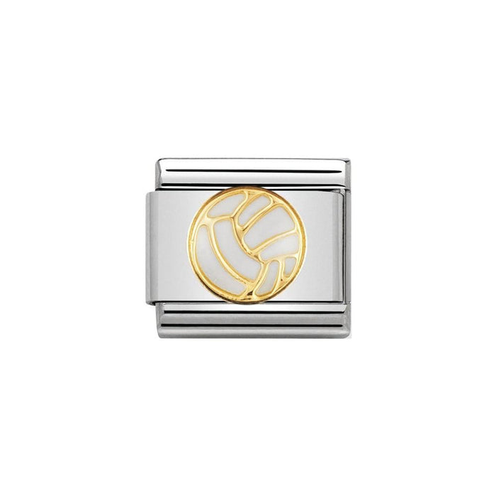 NOMINATION Classic Gold & White Volleyball Charm - Bumbletree Ltd