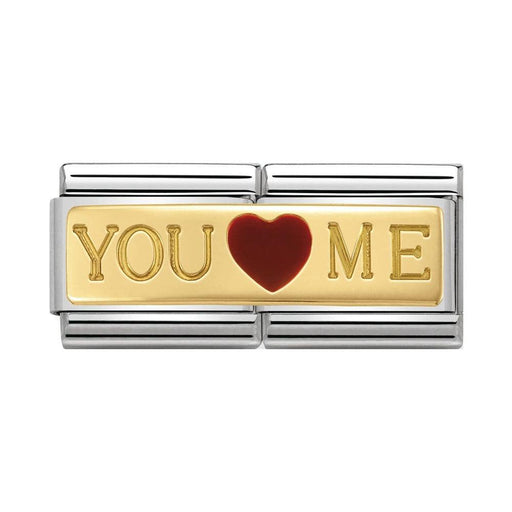 NOMINATION Classic Gold You & Me Double Charm - Bumbletree Ltd